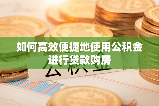金山屯如何高效便捷地使用公积金进行贷款购房