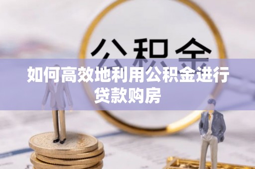 金山屯如何高效地利用公积金进行贷款购房